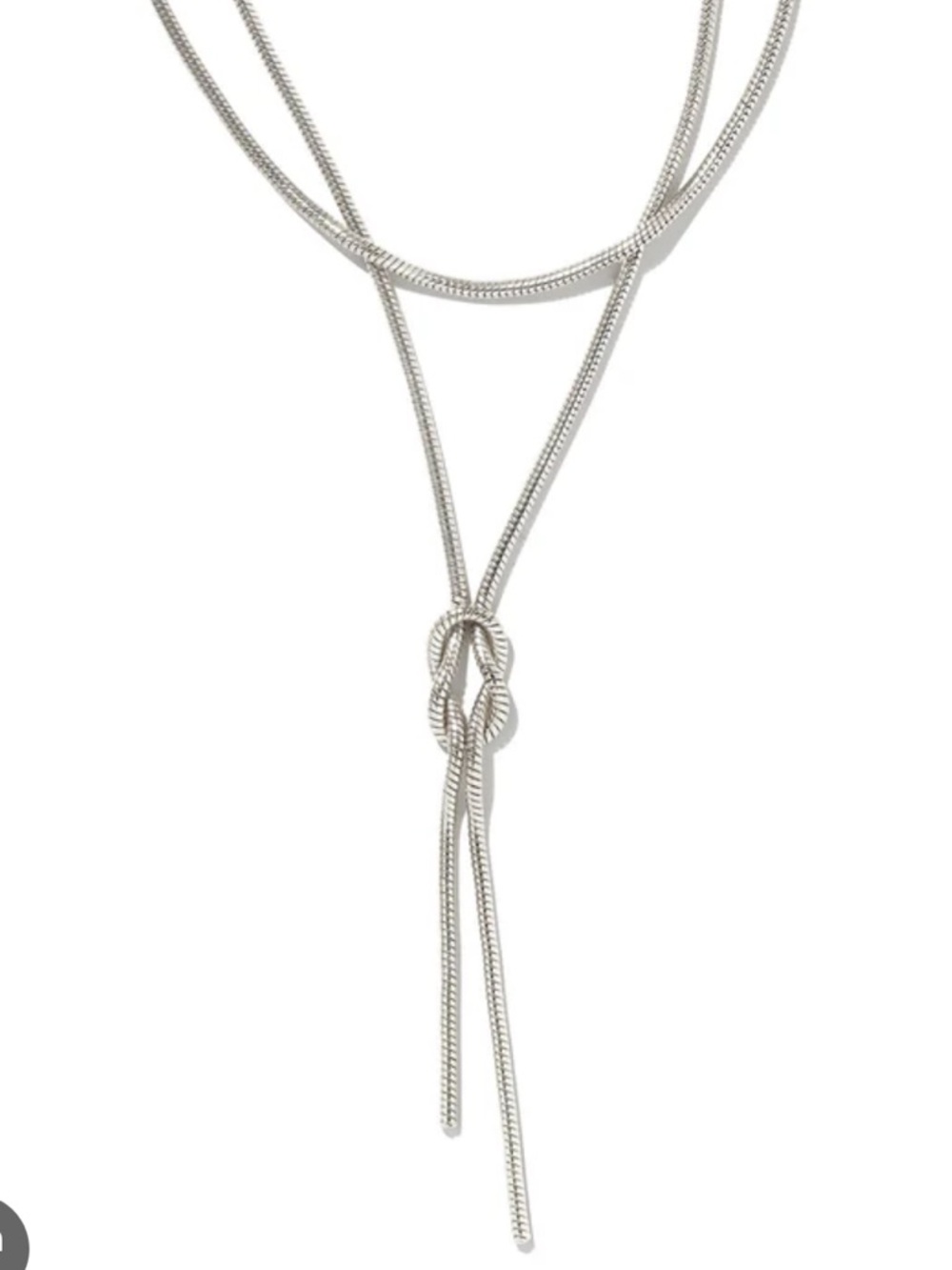Kendra Scott Silver Annie Y Knot Necklace